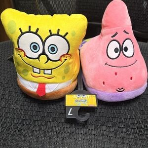 New SpongeBob SquarePants Yellow and Pink Womens Slippers